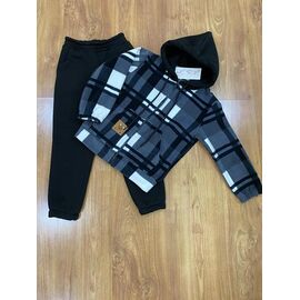 Костюм дитячий спортивний теплий на дівчинку 0254 black р.104-128 "RSV" недорого оптом від прямого постачальника