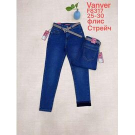 Джинси жіночі утеплені F8317 blue р.25-30 "Vanver" недорого оптом від прямого постачальника