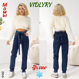 Джинси жіночі утеплені 6122 blue р.25-30 "Vidlyry" недорого оптом від прямого постачальника
