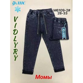 Джинси жіночі утеплені 6109-2 black р.28-33 "Vidlyry" недорого оптом від прямого постачальника