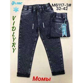 Джинси жіночі утеплені 6117-3 black р.32-42 "Vidlyry" недорого оптом від прямого постачальника