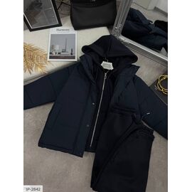 Фотография Женский костюм на флисе с широкими брюками и худи оверсайз большого размера р.48-50 "BEST FASHION" купить недорого от прямого поставщика