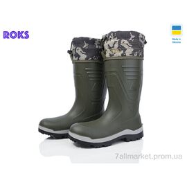 Гумове взуття чоловіче Весна/осінь Dago РБ201 хакі (6 пар р.41-46) "Roks" недорого оптом від прямого постачальника