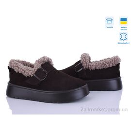 Фотография Туфли женские стильные зима EVA39 корич.з. (6 пар р.36-41) "Stella" недорого оптом от прямого поставщика