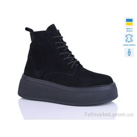 Фотография Ботинки женские стильные зима 92 чорний з. зима (6 пар р.37-41) "Sali" недорого оптом от прямого поставщика