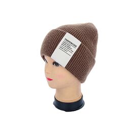 Шапка зимова жіноча Кашемір 002-1 brown р.56-60 "Angelica" недорого оптом від прямого постачальника