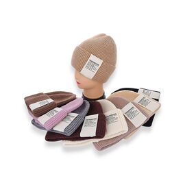 Шапка зимова жіноча Кашемір 002-10 mix р.56-60 "Angelica" недорого оптом від прямого постачальника