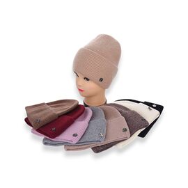 Шапка зимова жіноча Кашемір 001-10 mix р.56-60 "Angelica" недорого оптом від прямого постачальника