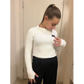 Фотография Свитер детский на девочку M245 white р.152-164 "Moda school" недорого оптом от прямого поставщика