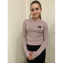 Фотография Свитер детский на девочку M246 beige р.152-164 "Moda school" недорого оптом от прямого поставщика