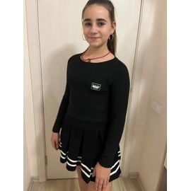 Фотография Свитер детский на девочку M251 black р.152-164 "Moda school" недорого оптом от прямого поставщика