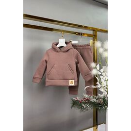 Костюм дитячий спортивний теплий на дівчинку 081-1 brown р.92-116 "Delfinka" недорого оптом від прямого постачальника