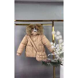 Фотография Курка детская зимняя на мальчика 1185 beige р.122-146 "Delfinka" недорого оптом от прямого поставщика