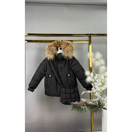 Фотография Курка детская зимняя на мальчика 1185 black р.122-146 "Delfinka" недорого оптом от прямого поставщика