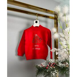 Фотография Свитер детский унисекс 124280 red р.98-122 "Delfinka" недорого оптом от прямого поставщика