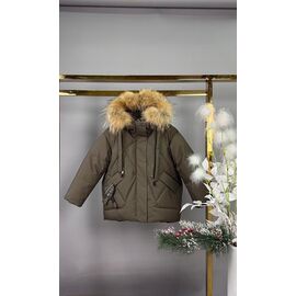 Фотография Курка детская зимняя на мальчика 1265 khaki р.110-134 "Delfinka" недорого оптом от прямого поставщика