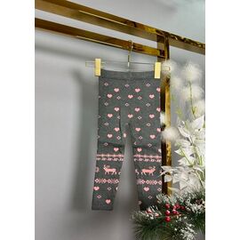 Лосини дитячі теплі на дівчинку 2316-1 grey р.92-116 "Delfinka" недорого оптом від прямого постачальника