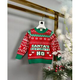 Светер Дитячий унісекс 24076 red р.104-128 "Delfinka" недорого оптом від прямого постачальника