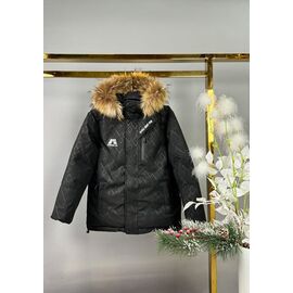 Курка дитяча зимова на хлопчика 25022 black р.140-158 "Delfinka" недорого оптом від прямого постачальника