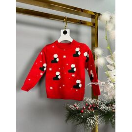 Светер Дитячий унісекс 3142 red р.98-122 "Delfinka" недорого оптом від прямого постачальника