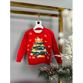 Фотография Свитер детский унисекс 686 red р.98-122 "Delfinka" недорого оптом от прямого поставщика