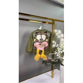 Фотография Свитер детский на девочку 813 khaki р.120-160 "Delfinka" недорого оптом от прямого поставщика