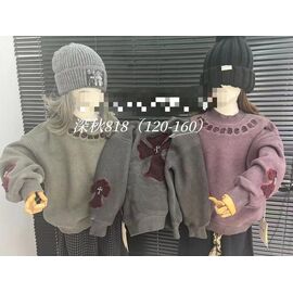 Фотография Свитер детский на девочку 818 d.grey р.120-160 "Delfinka" недорого оптом от прямого поставщика