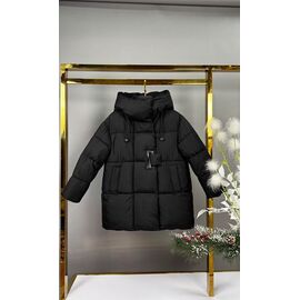 Фотография Курка детская зимняя на девочку 8612 black р.128-158 "Delfinka" недорого оптом от прямого поставщика