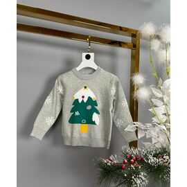 Фотография Свитер детский унисекс 9006 grey р.98-122 "Delfinka" недорого оптом от прямого поставщика