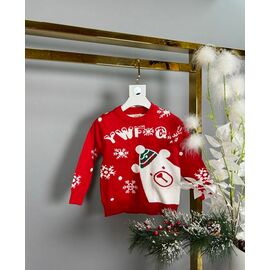 Фотография Свитер детский унисекс 9010 red р.98-122 "Delfinka" недорого оптом от прямого поставщика