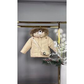 Фотография Курка детская зимняя на девочку 905 beige р.80-104 "Delfinka" недорого оптом от прямого поставщика