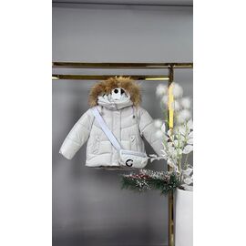 Фотография Курка детская зимняя на девочку 905 grey р.80-104 "Delfinka" недорого оптом от прямого поставщика