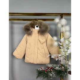 Фотография Курка детская зимняя на девочку 9511 beige р.86-110 "Delfinka" недорого оптом от прямого поставщика