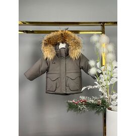 Фотография Курка детская зимняя на мальчика 9609 khaki р.80-104 "Delfinka" недорого оптом от прямого поставщика