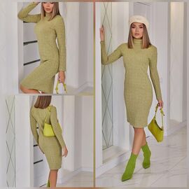 Сукня тепла жіноча 877 olive р.44-50 "Potok" недорого оптом від прямого постачальника