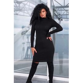 Сукня тепла жіноча 877 black р.44-50 "Potok" недорого оптом від прямого постачальника