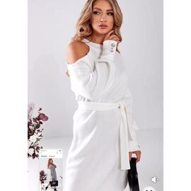 Фотография Платье тёплое женское 834 white р.44-50 "Potok" недорого оптом от прямого поставщика