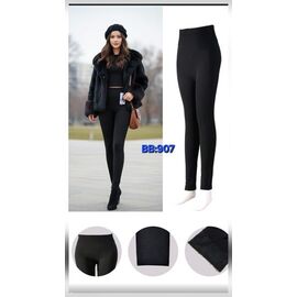 Фотография Лосины женские тёплые 907 black р.XL-6XL "Hoan" недорого оптом от прямого поставщика