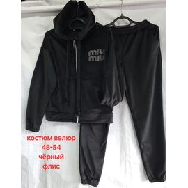 Фотография Костюм спортивный женский HN891 black р.48-54 "Hoan" недорого оптом от прямого поставщика