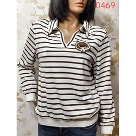 Фотография Свитер женский 0469 white-brown р.52-62 "LIDA" недорого оптом от прямого поставщика