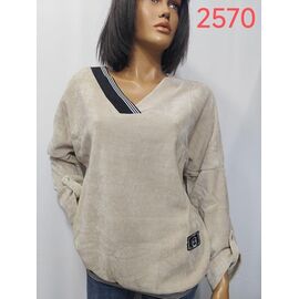 Фотография Свитер женский 2570 beige р.58-62 "LIDA" недорого оптом от прямого поставщика