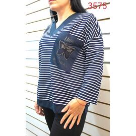 Фотография Свитер женский 3575 navy р.52-62 "LIDA" недорого оптом от прямого поставщика