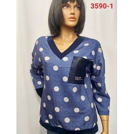 Фотография Свитер женский 3590-1 blue р.52-62 "LIDA" недорого оптом от прямого поставщика