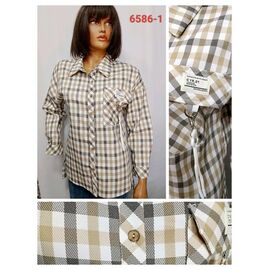 Фотография Рубашка женская 6586-1 beige р.52-62 "LIDA" недорого оптом от прямого поставщика