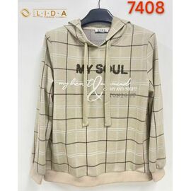 Фотография Свитер женский 7408 beige р.52-62 "LIDA" недорого оптом от прямого поставщика