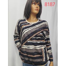 Светр жіночий 8187 brown р.52-62 "LIDA" недорого оптом від прямого постачальника