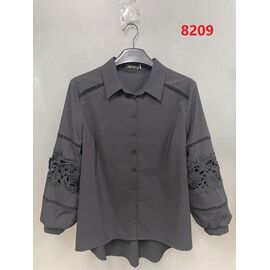 Фотография Рубашка женская 8209 d.grey р.52-62 "LIDA" недорого оптом от прямого поставщика