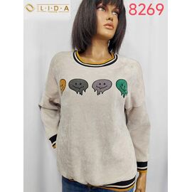Фотография Свитер женский 8269 beige р.52-62 "LIDA" недорого оптом от прямого поставщика