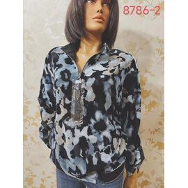 Фотография Свитер женский 8786-2 navy-black р.52-62 "LIDA" недорого оптом от прямого поставщика