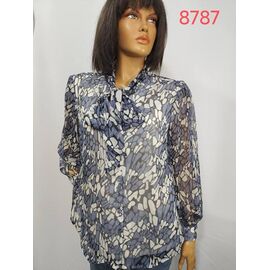 Фотография Рубашка женская 8787 blue р.52-62 "LIDA" недорого оптом от прямого поставщика